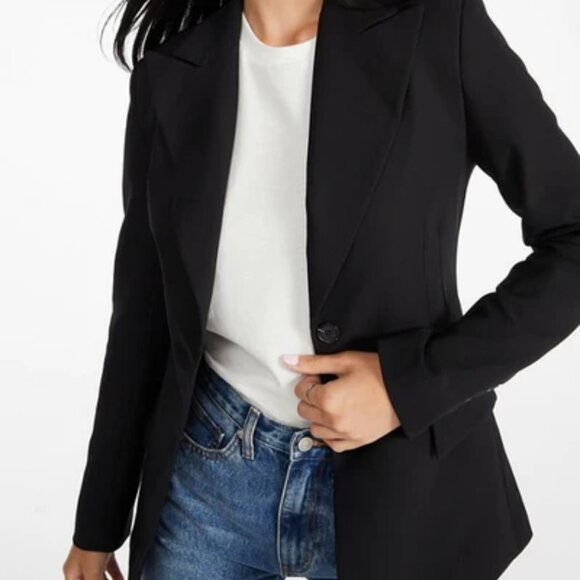 Shoedazzle Tailored City Blazer Caviar Black Sz XL NWT - Picture 3 of 5